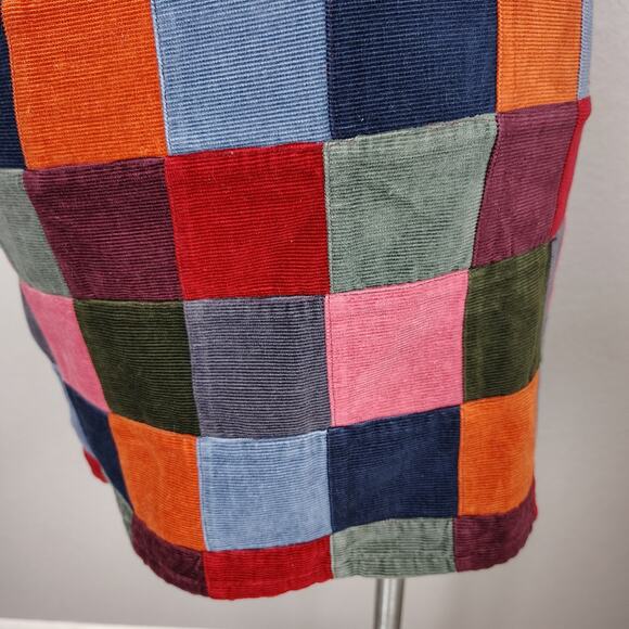 Ralph Lauren Patchwork Corduroy Mini Skirt Cottagecore Preppy Size 6 - Picture 12 of 16